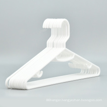 Hot sale cheap white plastic clothes hanger plastic top hanger for supermarket and wholesale